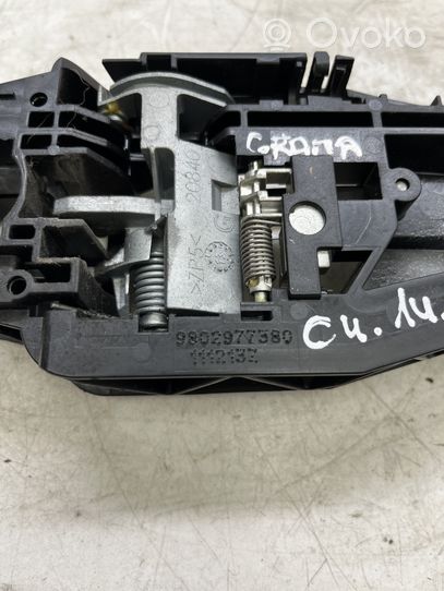 Citroen C4 Grand Picasso Support extérieur, poignée de porte arrière 9802977380