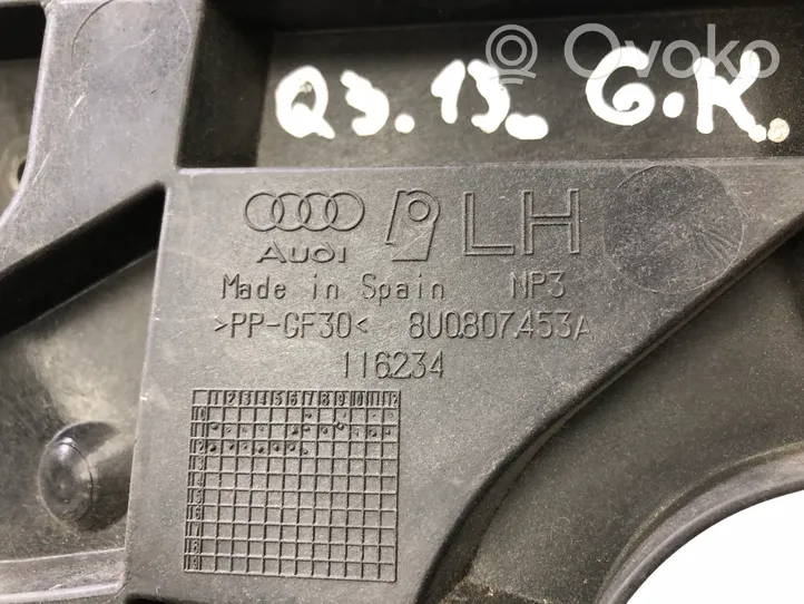 Audi Q3 8U Staffa di rinforzo montaggio del paraurti posteriore 8U0807453A