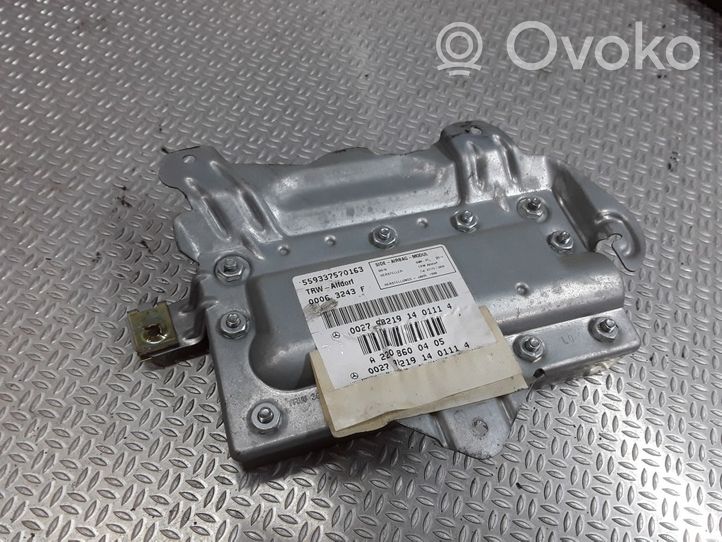 Mercedes-Benz S W220 Poduszka powietrzna Airbag drzwi przednich A2208600405