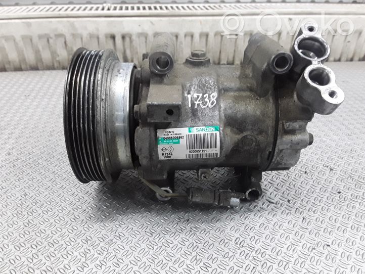 Renault Modus Ilmastointilaitteen kompressorin pumppu (A/C) 8200651251