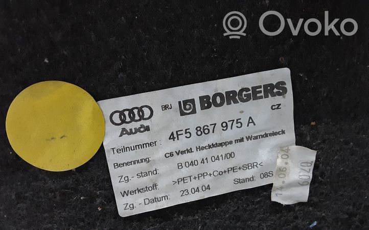 Audi A6 S6 C6 4F Moldura de la puerta/portón del maletero 4F5867975A