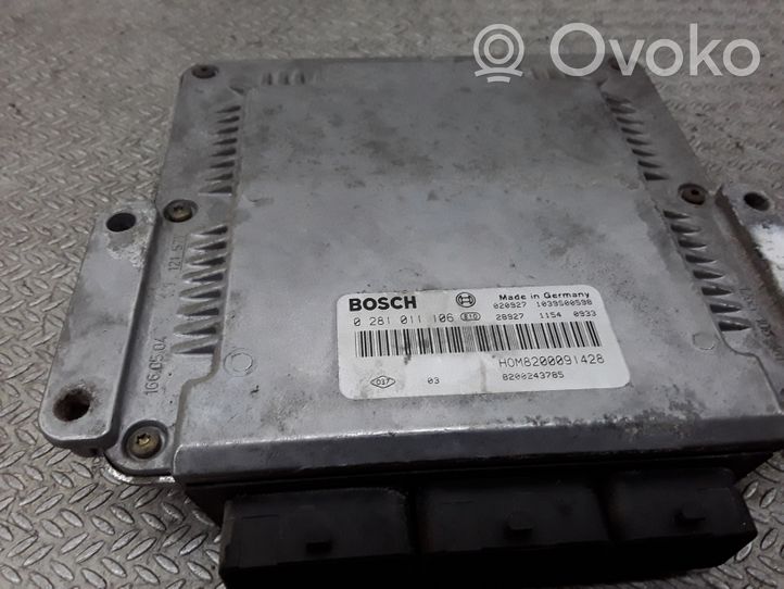 Opel Movano A Sterownik / Moduł ECU 0281011106