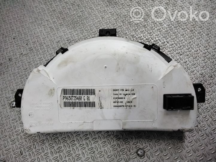 Citroen C3 Compteur de vitesse tableau de bord 9650735480