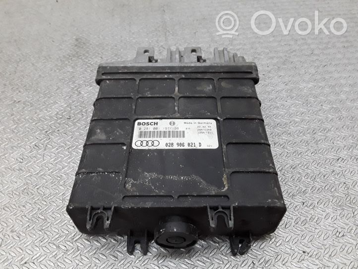 Audi 80 90 S2 B4 Dzinēja vadības bloks 0281001197