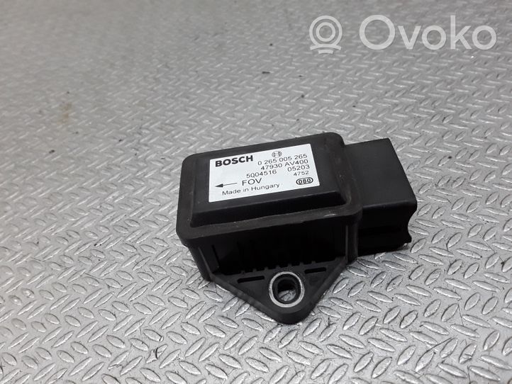 Nissan Primera Capteur de vitesse de lacet d'accélération ESP 0265005265