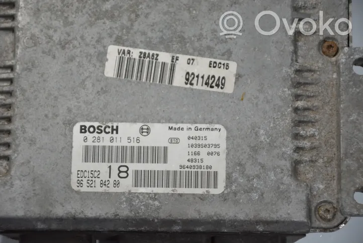 Peugeot 607 Engine control unit/module ECU 0281011516