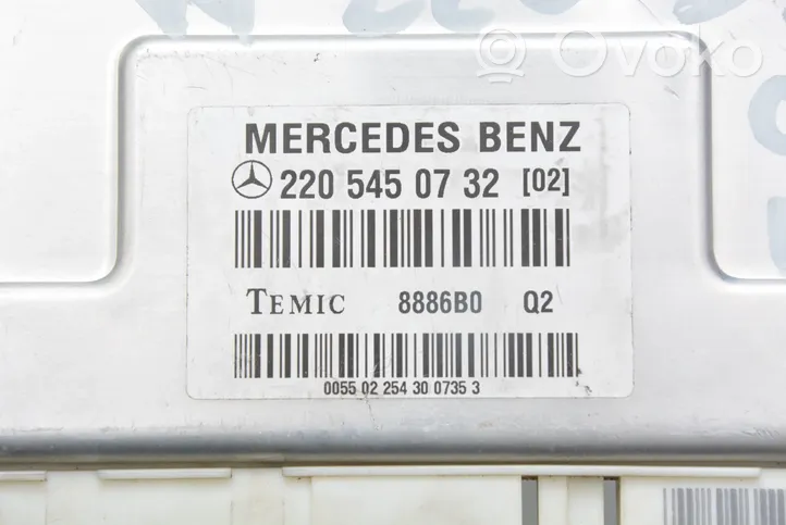 Mercedes-Benz S W220 Ilmajousituksen ohjainlaite/moduuli, takana 2205450732