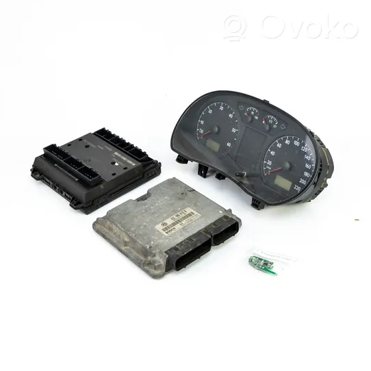 Volkswagen Polo IV 9N3 Juego de cerradura y set ECU del motor 03C906013B