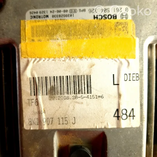 Audi A4 S4 B8 8K Komputer / Sterownik ECU i komplet kluczy 8K1907115J