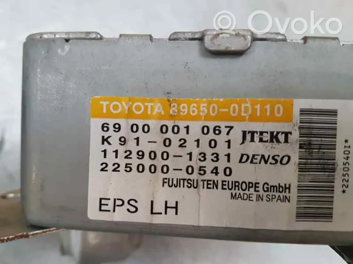 Toyota Yaris Ohjaustehostimen ohjainlaite/moduuli 896500D110