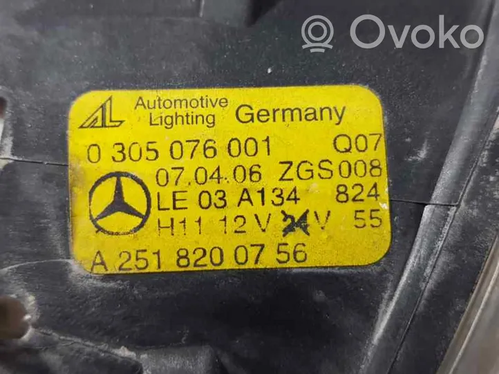 Mercedes-Benz B W245 Światło przeciwmgłowe przednie A2518200756