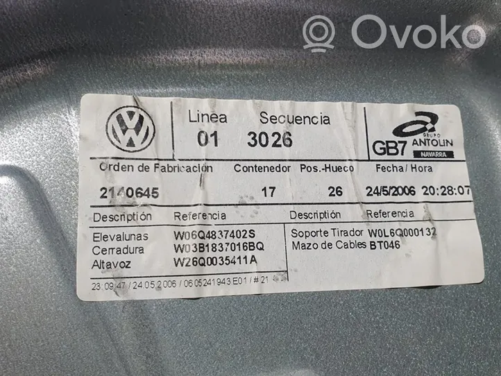 Volkswagen Polo Etuoven sähkökäyttöinen ikkunan nostin 5Q4837756