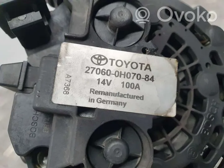 Toyota Avensis T250 Generatore/alternatore 270600H07084
