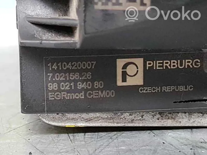 Peugeot 5008 Soupape vanne EGR 9802194080
