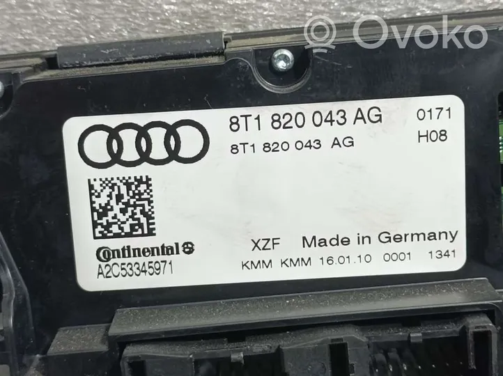 Audi A4 S4 B8 8K Ilmastoinnin ohjainlaite 8T1820043AG