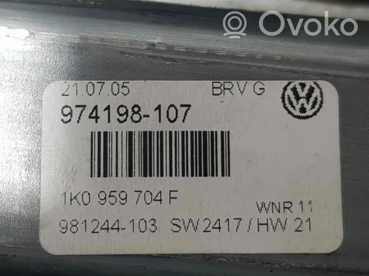 Volkswagen PASSAT B6 Asa reguladora de la puerta trasera 1K0959704F