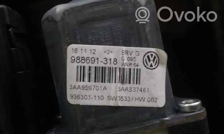 Volkswagen PASSAT B7 Priekinio el. lango pakėlimo mechanizmo komplektas 
