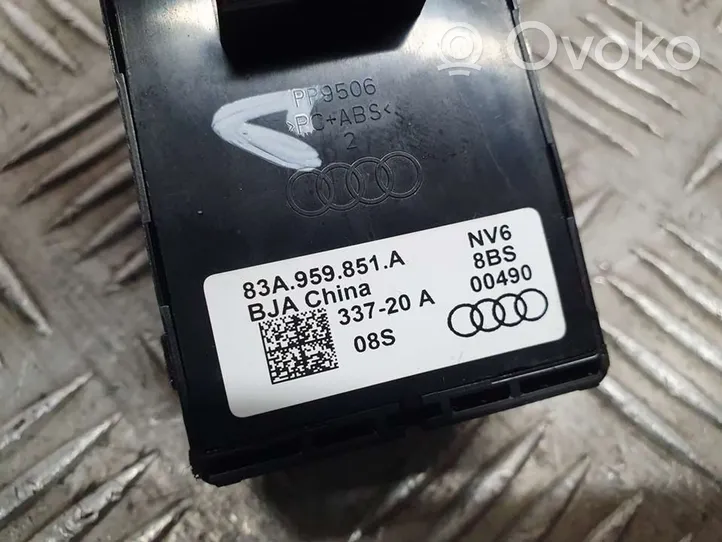 Audi A3 8Y Sähkötoimisen ikkunan ohjauskytkin 83A959851A