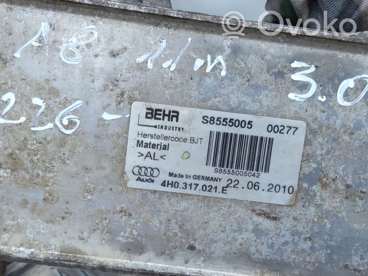 Audi A8 S8 D4 4H Refroidisseur d'huile de boîte de vitesses 4H0317021E