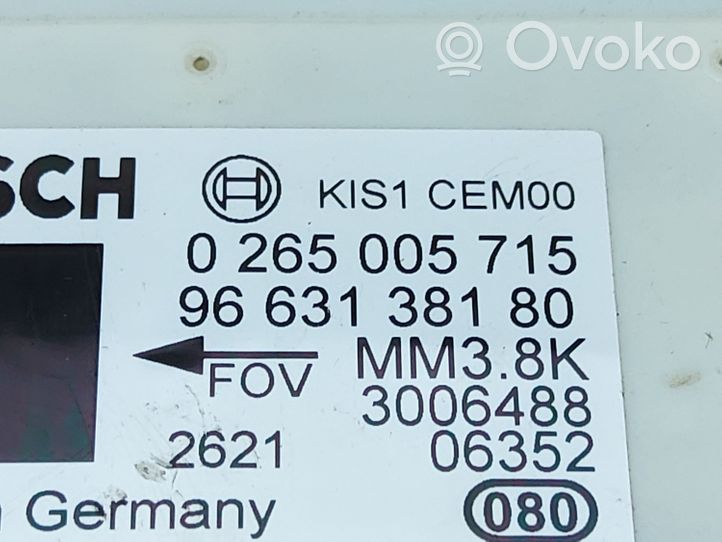 Citroen C4 I Picasso Датчик ESP (системы стабильности) (датчик продольного ускорения) 9663138180