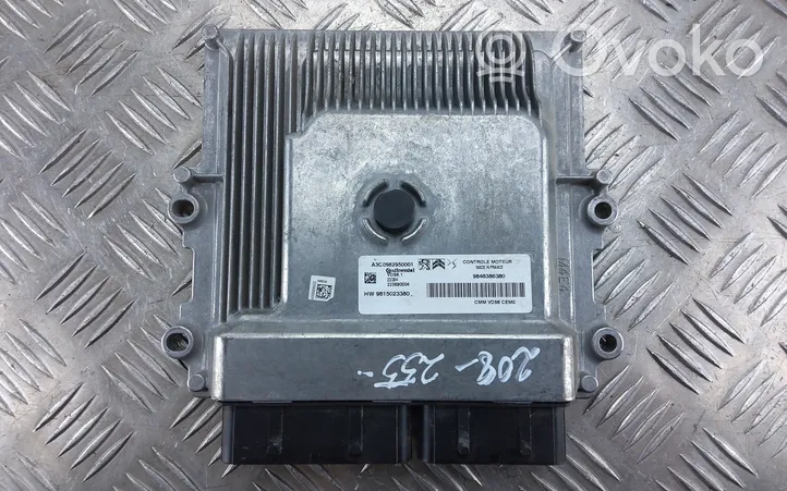 Peugeot 208 Komputer / Sterownik ECU i komplet kluczy 9815023380