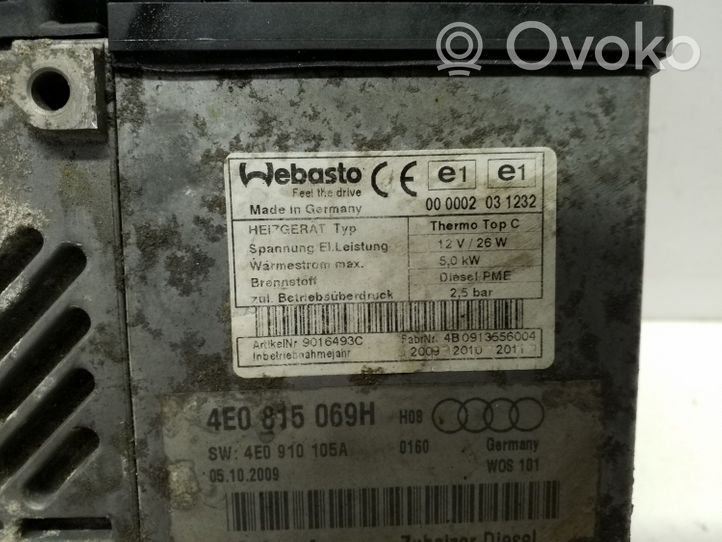 Audi A8 S8 D3 4E Pre riscaldatore ausiliario (Webasto) 4E0815069H