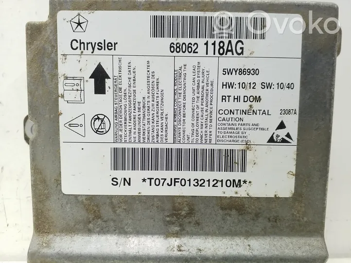 Chrysler Town & Country V Sterownik / Moduł Airbag 68062118AG