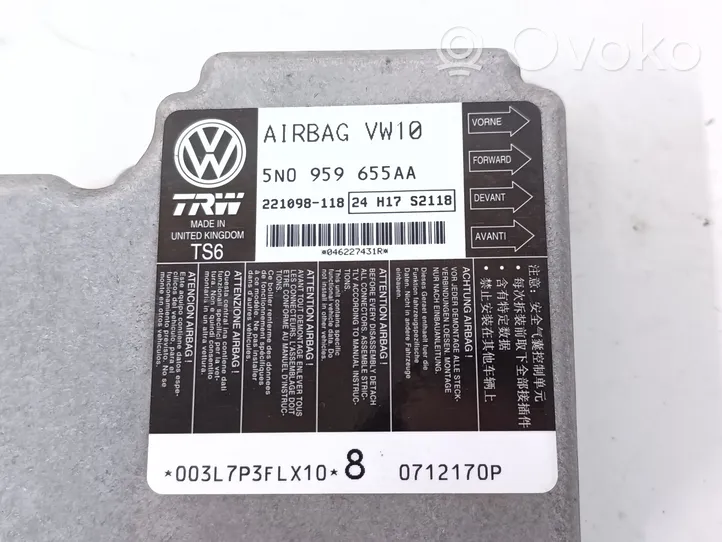 Volkswagen Tiguan Airbag control unit/module 5N0959655AA