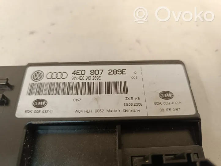 Audi A8 S8 D3 4E Komforto modulis 4E0907289E