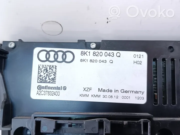 Audi A4 Allroad Gaisa kondicioniera / klimata kontroles / salona apsildes vadības bloks (salonā) 8K1820043Q