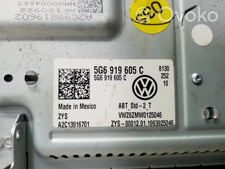 Volkswagen Tiguan Monitori/näyttö/pieni näyttö 5G6919605C