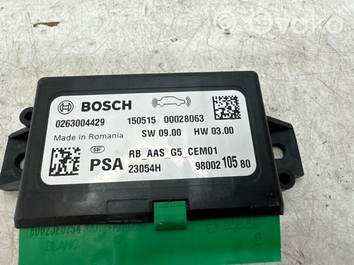 Citroen C4 Grand Picasso Pysäköintitutkan (PCD) ohjainlaite/moduuli 9800210580