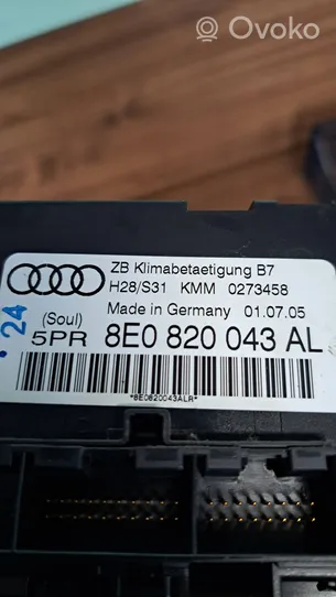 Audi A4 S4 B7 8E 8H Panel klimatyzacji 8E0820043AL