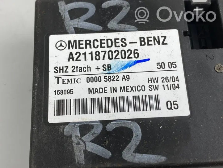 Mercedes-Benz ML W164 Sēdekļa vadības modulis A2118702026