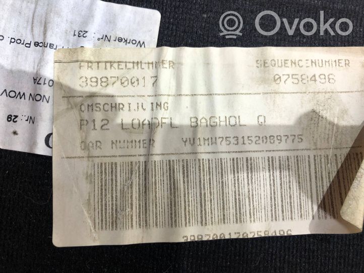 Volvo V50 Wykładzina podłogowa bagażnika 39870017