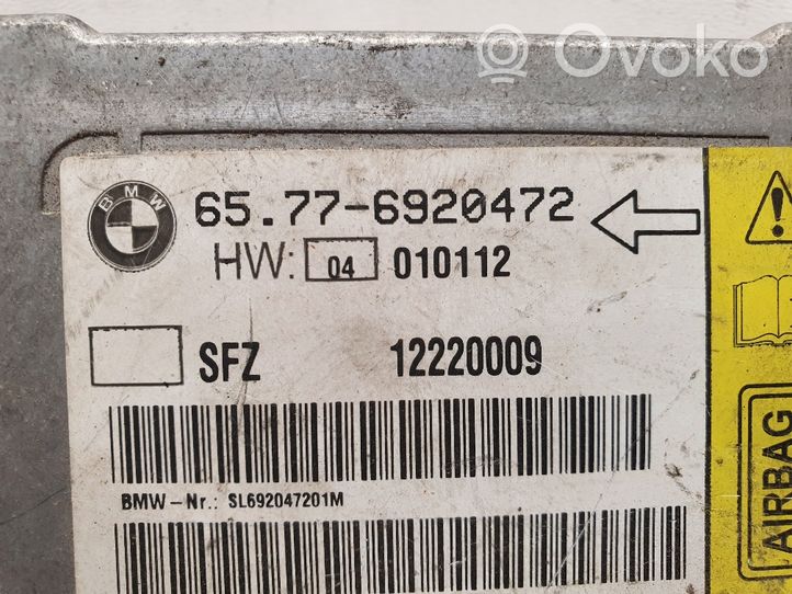 BMW 7 E65 E66 Module de contrôle airbag 6920472