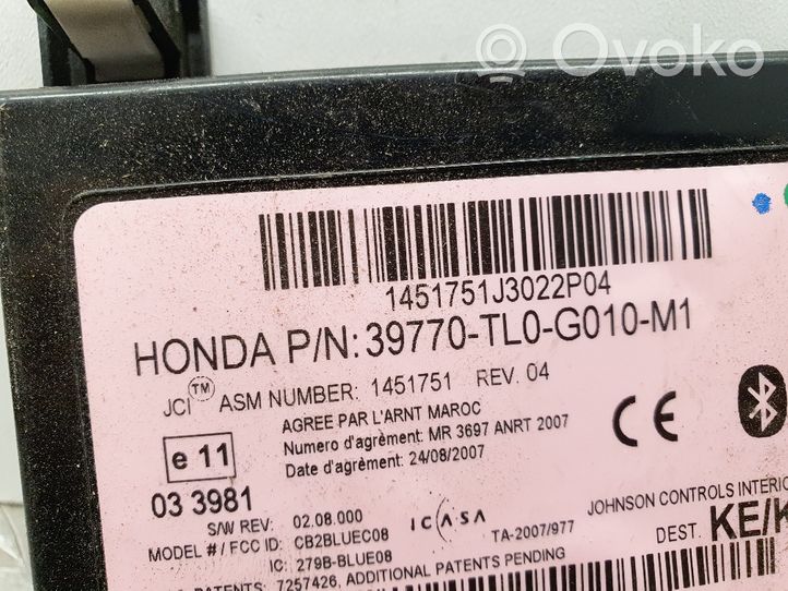 Honda Accord Moduł / Sterownik Bluetooth 39770TL0G010M1