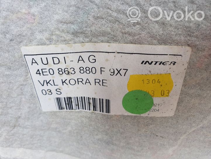 Audi A8 S8 D3 4E Boczek / Tapicerka / bagażnika 4E0863880F