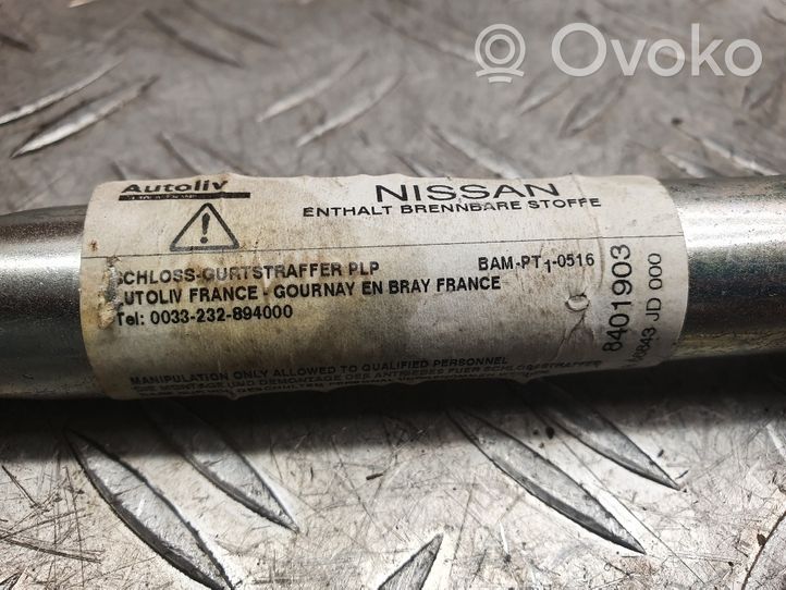 Nissan Qashqai+2 Boucle de ceinture de sécurité avant 86843JD000