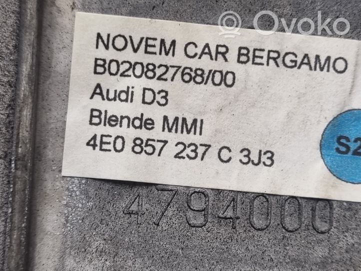 Audi A8 S8 D3 4E Mascherina unità principale autoradio/GPS 4E0857237C