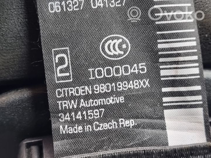 Citroen DS3 Ceinture de sécurité arrière 98019948XX