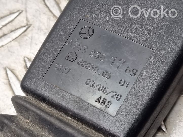 Mercedes-Benz CLC CL203 Klamra tylnego pasa bezpieczeństwa A2038601769