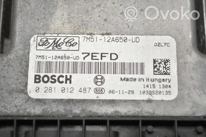 Ford Focus Calculateur moteur ECU 7M5112A650UD