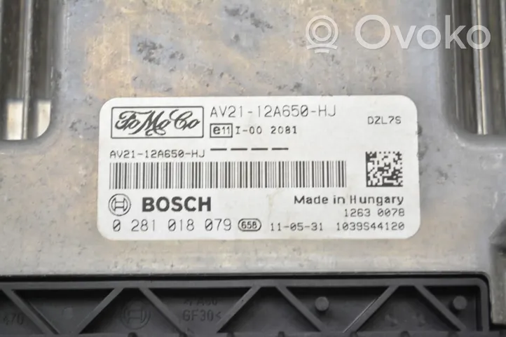 Ford Fiesta Dzinēja vadības bloks AV2112A650HJ