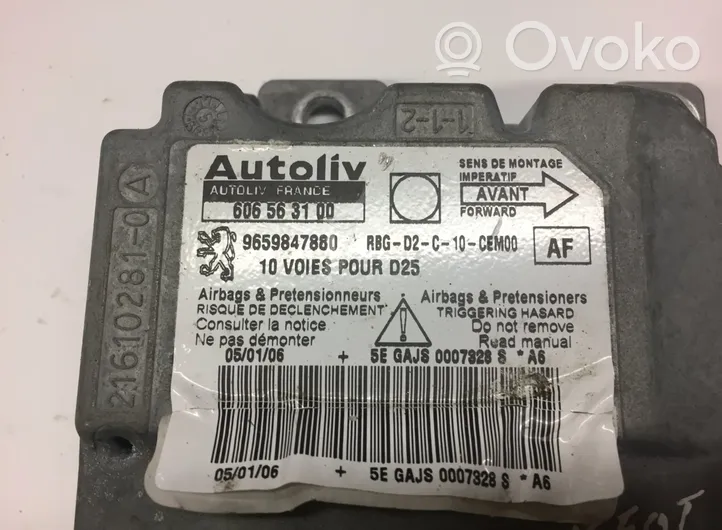 Peugeot 407 Module de contrôle airbag 606563100