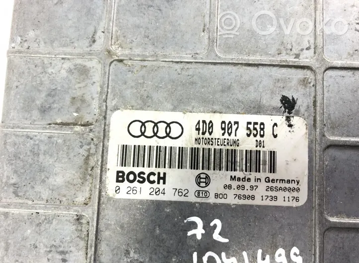 Audi A8 S8 D2 4D Calculateur moteur ECU 0261204762