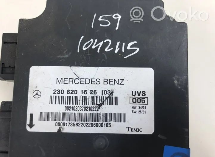 Mercedes-Benz SL R230 Unité de commande / module de toit ouvrant A2308205526