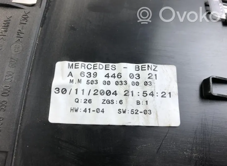 Mercedes-Benz Vito Viano W639 Compteur de vitesse tableau de bord A6394462121