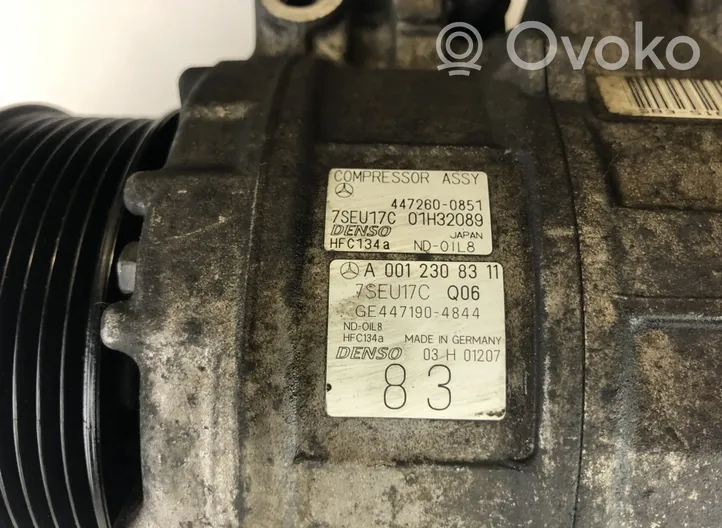 Mercedes-Benz R W251 Ilmastointilaitteen kompressorin pumppu (A/C) 4472600851