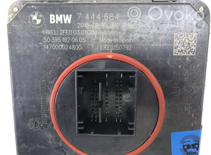 BMW 3 F30 F35 F31 Sterownik / moduł świateł Xenon 7444684